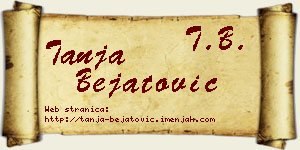 Tanja Bejatović vizit kartica